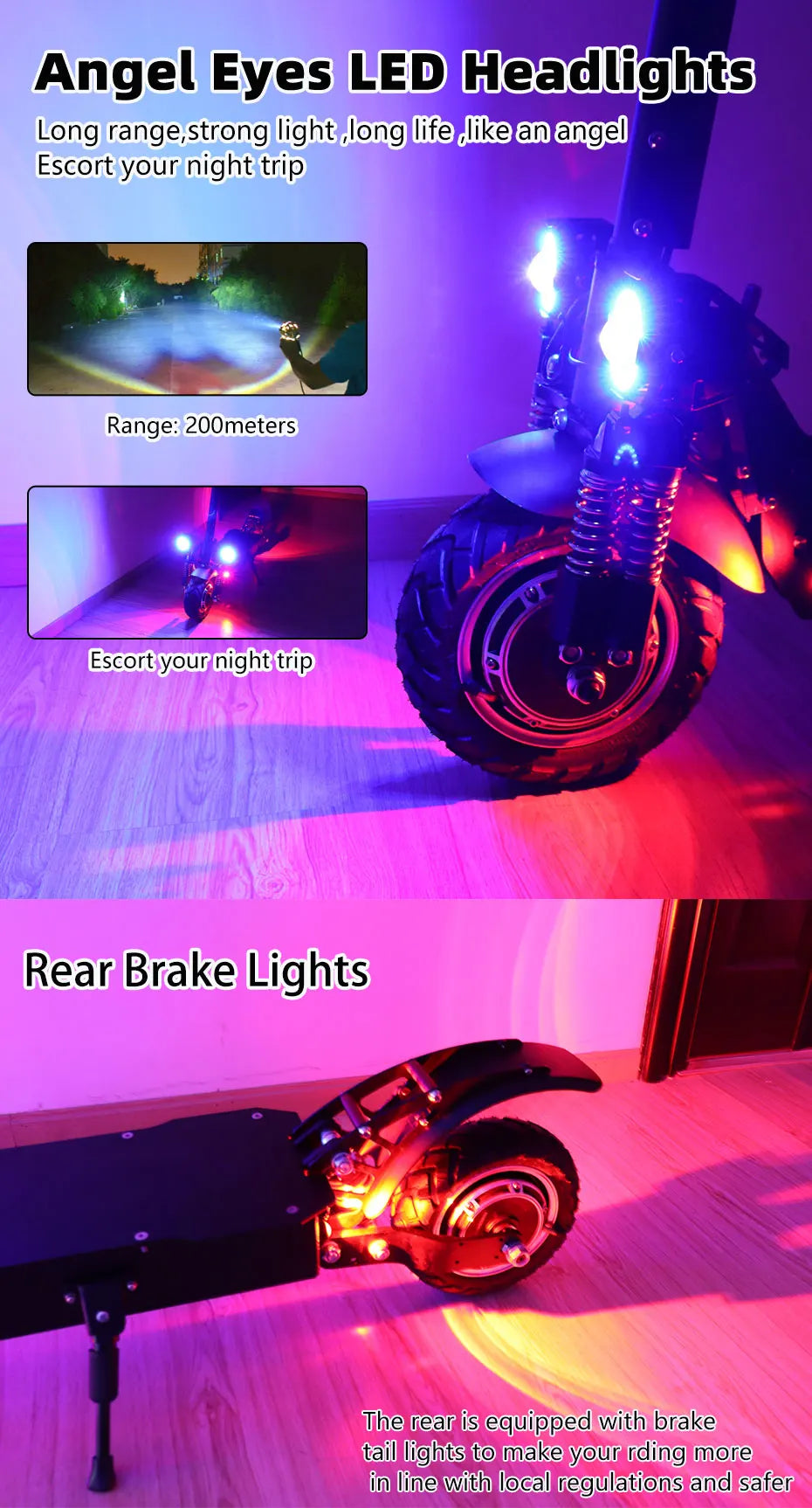 JUESHUAI Dual Motor 1200W-3200W Off-Road Electric Scooter