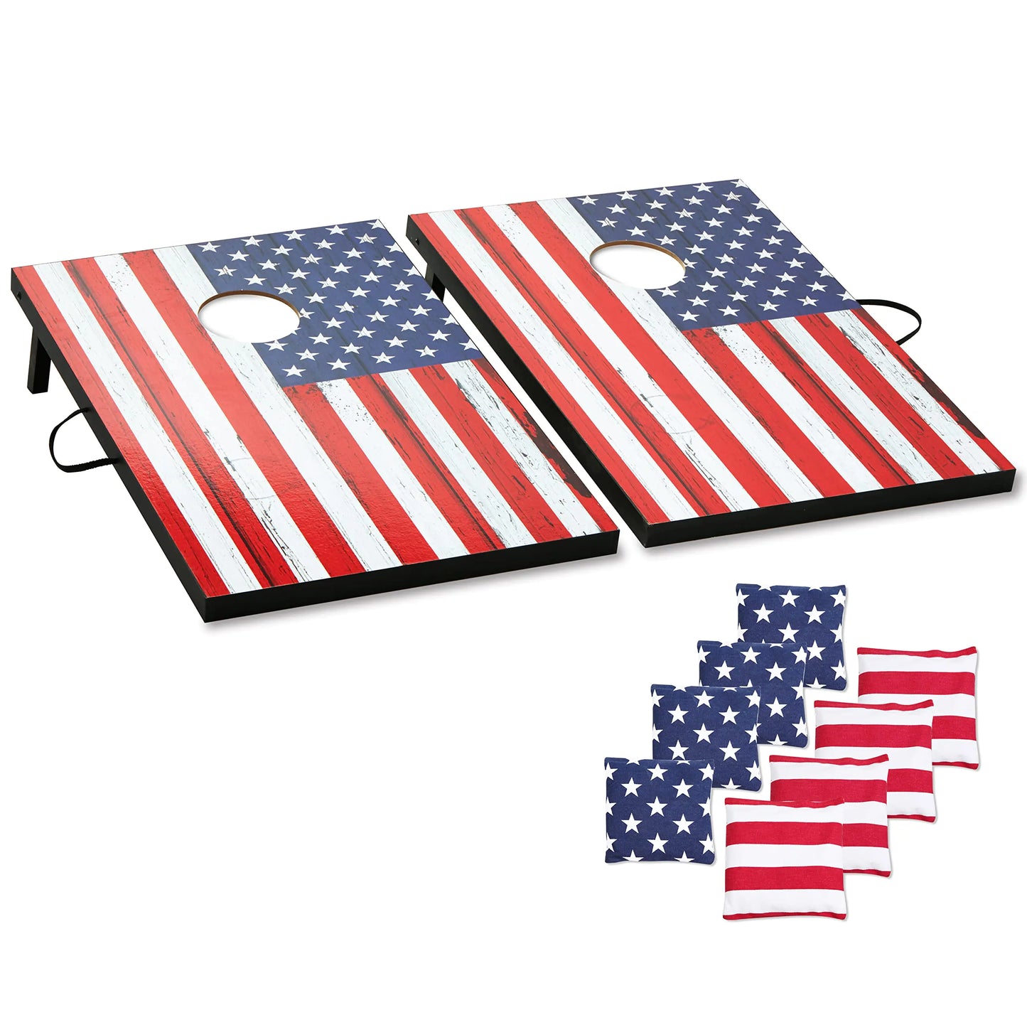 Patriotic American Flag Cornhole Set