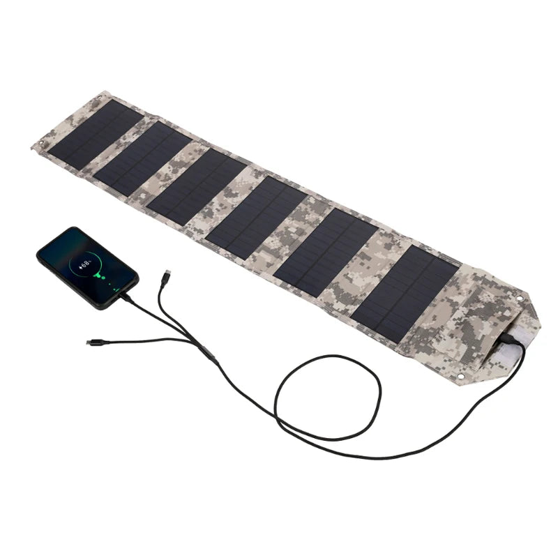 LUXUGLOW 6-Fold 100W 5V USB Folding Solar Power Bank