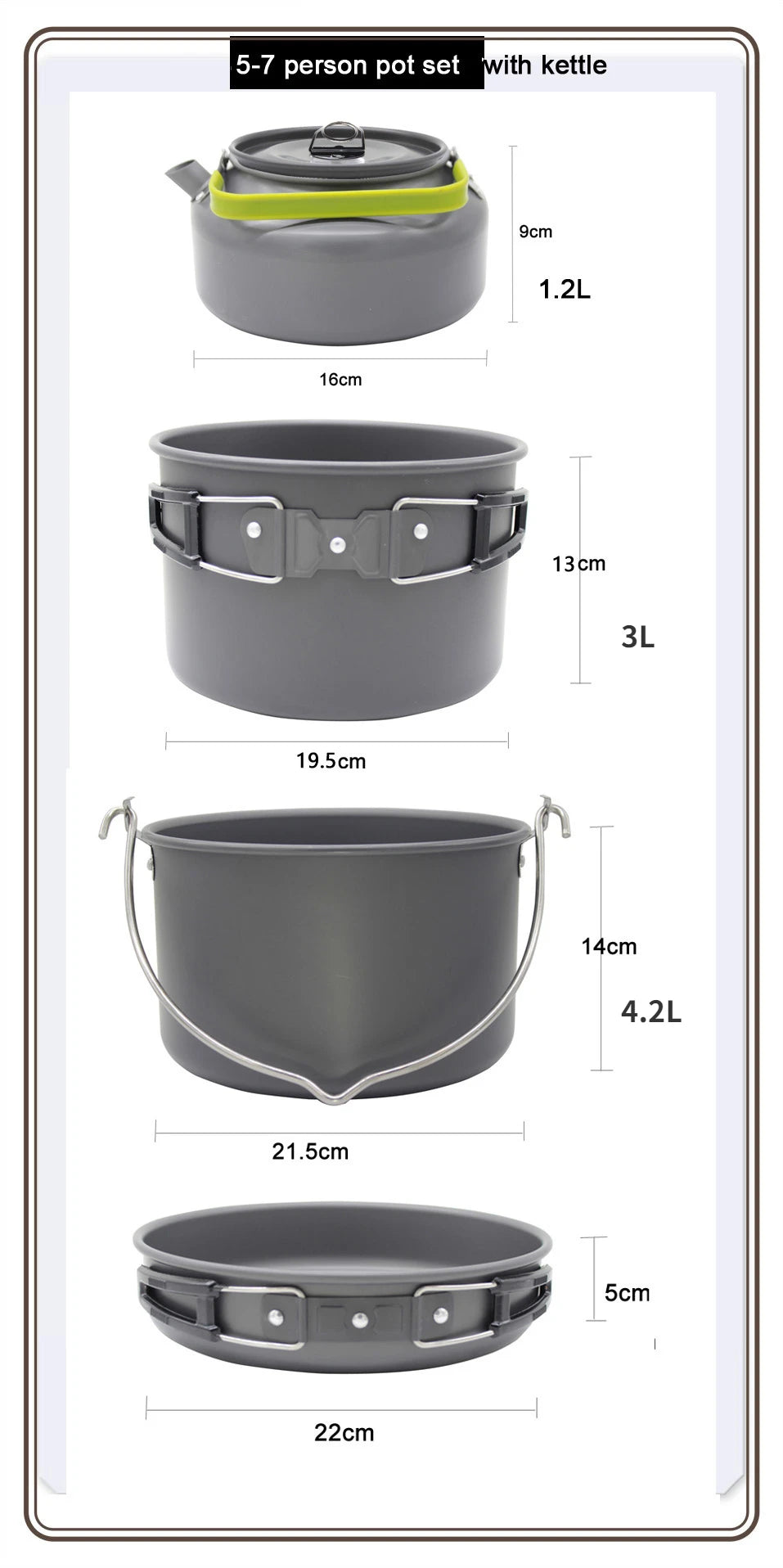 Lightweight Portable Camping Cookware Set