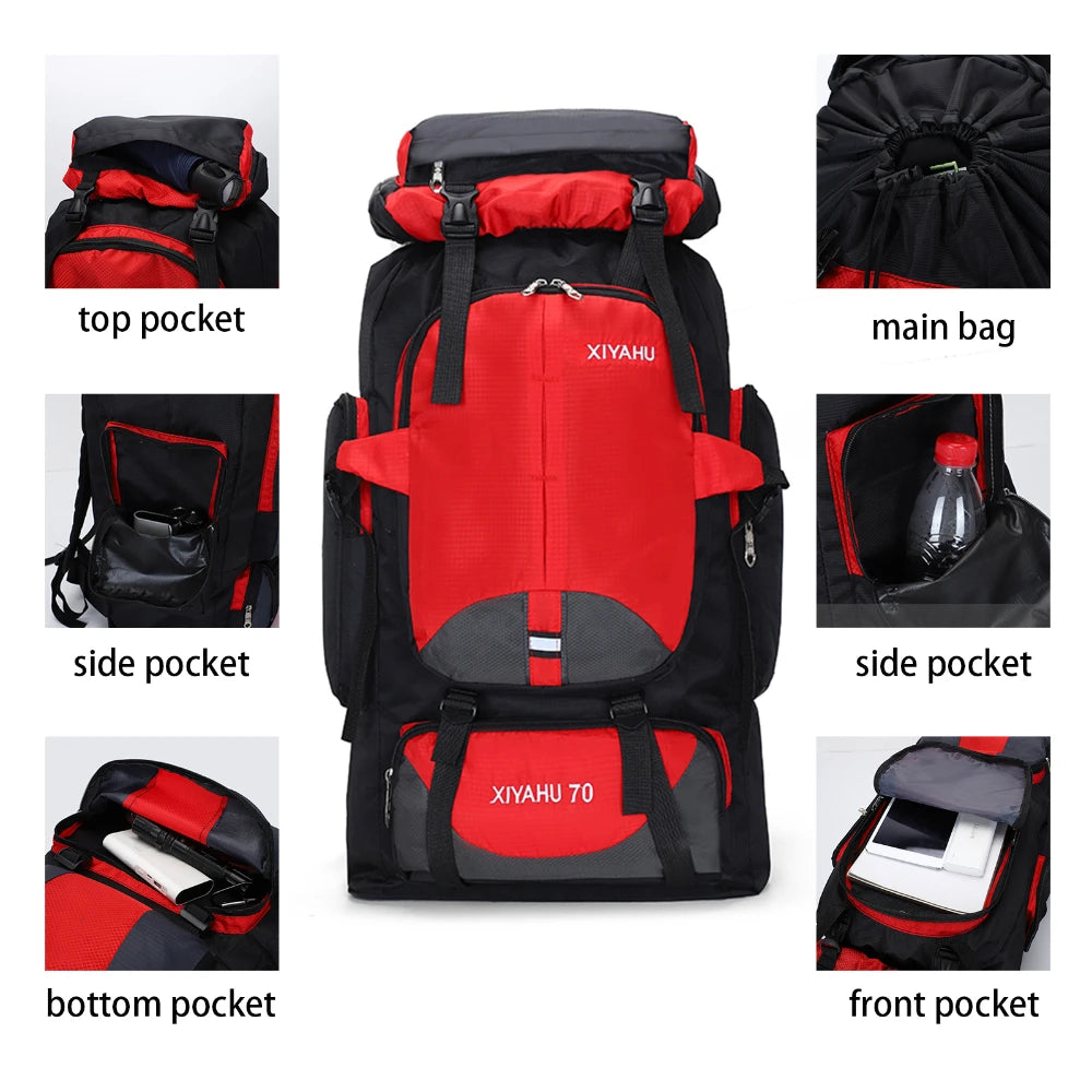 SYZM 70L Oxford Large Waterproof Lightweight Hiking Bag