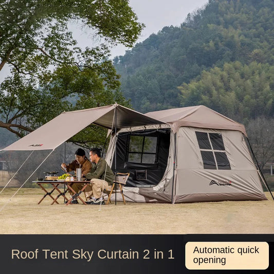 Sun Protecting Quick Opening 2-in-1 Gazebo Camping Tent