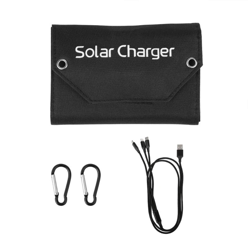 LUXUGLOW 6-Fold 100W 5V USB Folding Solar Power Bank