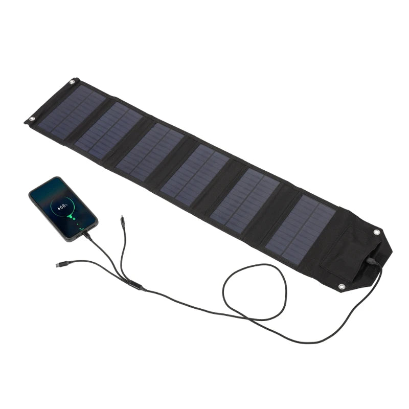 LUXUGLOW 6-Fold 100W 5V USB Folding Solar Power Bank