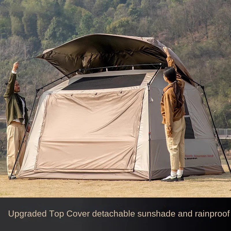 Sun Protecting Quick Opening 2-in-1 Gazebo Camping Tent